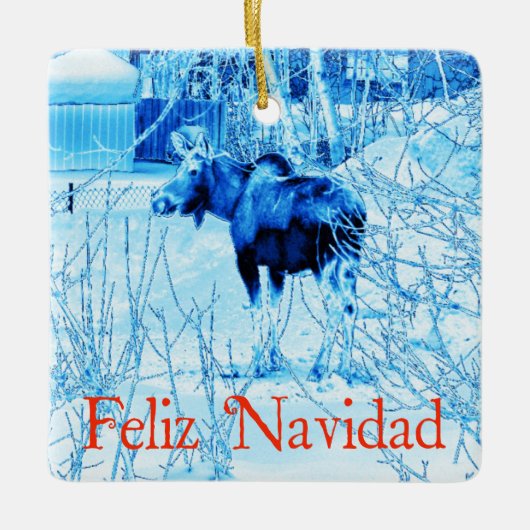 Feliz Navidad - Urban Moose Keramisch Ornament (Voorkant)