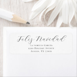Feliz Navidad Vakantie Post Retouradres Label