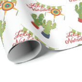 Feliz Navidad-vakantiecactus Cadeaupapier (Rol Hoek)