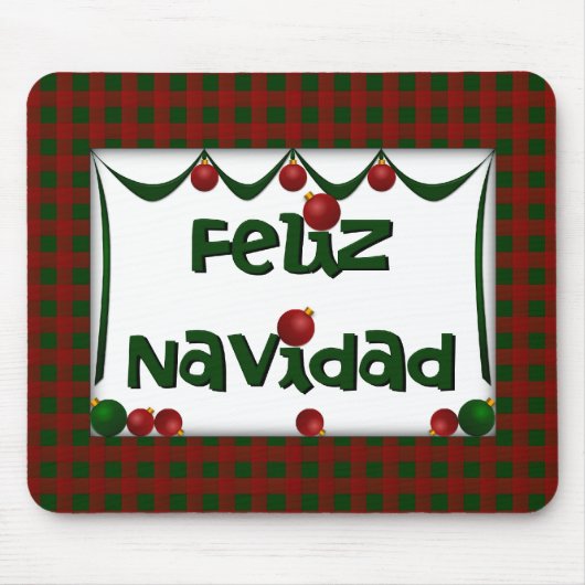 Feliz Navidad - Vakkerfeestdag Mousepad Muismat (Voorkant)