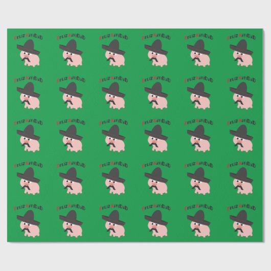 Feliz Navidad. Varkens Cadeaupapier (Vlak)