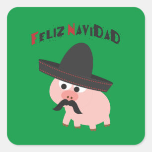 Feliz Navidad. Varkens Sticker