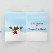 Feliz Navidad - verkutsel met extra lange korf Feestdagen Kaart (Binnen)