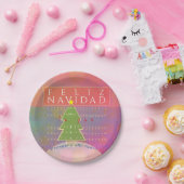 "Feliz navidad" Vrede en Gelukkig Nieuwjaar Papieren Bordje (Feest)