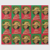 Feliz Navidad Vrolijk Kerst Wrapping Papier (Vlak)