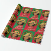 Feliz Navidad Vrolijk Kerst Wrapping Papier (Uitgerold)