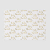 Feliz Navidad Vrolijk Kerstfeest Goud Vakantie Tissuepapier (Voorkant)