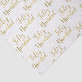 Feliz Navidad Vrolijk Kerstfeest Goud Vakantie Tissuepapier (Detail)