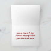 Feliz Navidad Vrolijk Kerstfeest in het Spaans en  Feestdagen Kaart (Binnen)