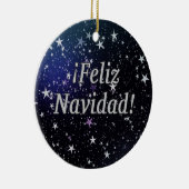 Feliz Navidad. Vrolijk kerstfeest in het Spaans wf Keramisch Ornament (Rechts)