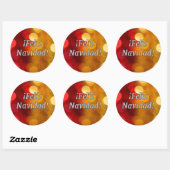 Feliz Navidad. Vrolijk kerstfeest in het Spaans wf Ronde Sticker (Vel)