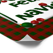 Feliz Navidad - Vrolijk kerstfeest - Muurkunst Poster (Hoek)