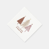 Feliz Navidad Vrolijke Kerstmis Feestelijke Boom V Servet (Hoek)