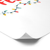 Feliz Navidad Vrolijke Kerstverlichting Pyjama's Poster (Hoek)