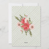 Feliz Navidad Waterverf Floral Bow Familiefoto Feestdagenkaart (Achterkant)