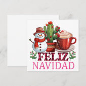 Feliz Navidad Wenskaart, Vrolijk kerstfeest Feestdagenkaart (Voorkant / Achterkant)
