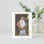 Feliz Navidad White, kerstfoto Briefkaart (Staand voorkant)