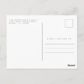 Feliz Navidad White, kerstfoto Briefkaart (Achterkant)