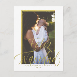 Feliz Navidad White, kerstfoto Briefkaart