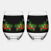 Feliz Navidad Wijnglas Zonder Voet (Rechts)