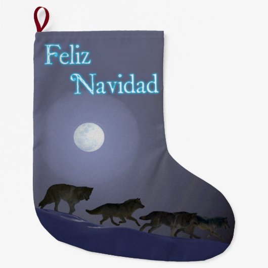 Feliz Navidad - Wolf Pack Grote Kerstsok (Voorkant)