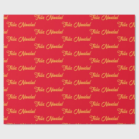 Feliz Navidad Wrapping Paper Cadeaupapier (Vlak)