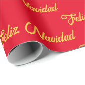 Feliz Navidad Wrapping Paper Cadeaupapier (Rol Hoek)