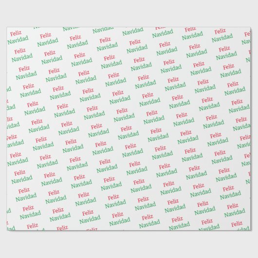 Feliz Navidad Wrapping Paper Cadeaupapier (Vlak)