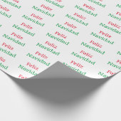 Feliz Navidad Wrapping Paper Cadeaupapier (Hoek)