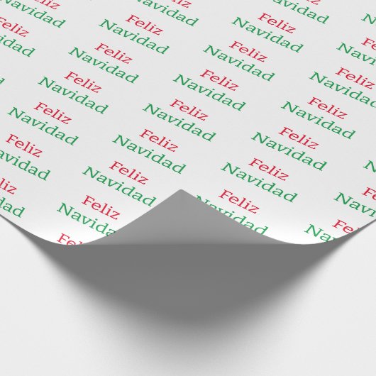 Feliz Navidad Wrapping Paper Cadeaupapier (Hoek)