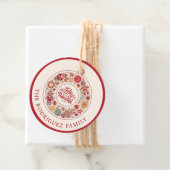Feliz Navidad Wreath Bedankjes Labels (In situ)