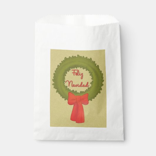 Feliz Navidad Wreath Bedankzakje (Voorkant)