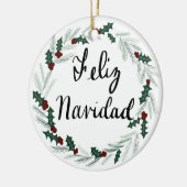 Feliz Navidad Wreath Ornament (Links)