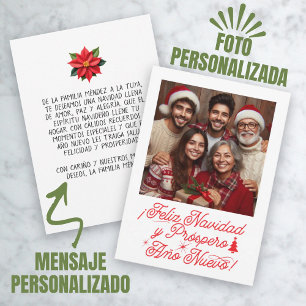 Feliz Navidad y Próspero Año Nuevo con Foto Kaart