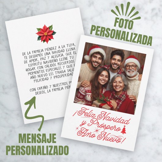 Feliz Navidad y Próspero Año Nuevo con Foto Kaart