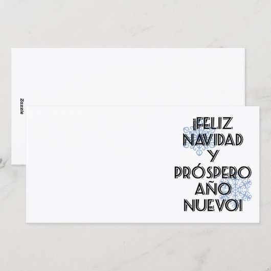 Feliz Navidad Y Prospero Ano Nuevo - de Kaart van (Voorkant / Achterkant)