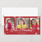 Feliz Navidad Y Próspero Año Nuevo Feestdagenkaart (Voorkant / Achterkant)