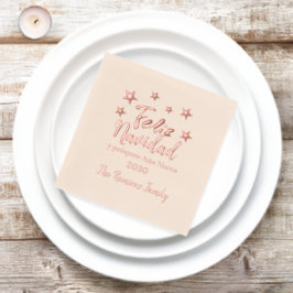 Feliz Navidad y próspero Año Nuevo Holiday Party Folie Servetten