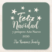 Feliz Navidad y próspero Año Nuevo Holiday Party Kartonnen Onderzetters (Voorkant)