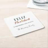 Feliz Navidad y prospero ano nuevo Kartonnen Onderzetters (Schuin)