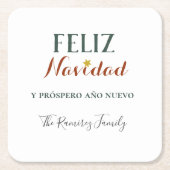 Feliz Navidad y prospero ano nuevo Kartonnen Onderzetters (Voorkant)