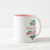 Feliz navidad y prospero ano nuevo kerst tweekleurige koffiemok (Voorkant rechts)