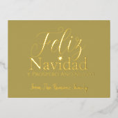 Feliz Navidad y Prospero Año Nuevo Modern Folie Feestdagen Briefkaart (Voorkant)