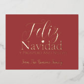 Feliz Navidad y Prospero Año Nuevo Modern Folie Feestdagen Briefkaart (Voorkant)