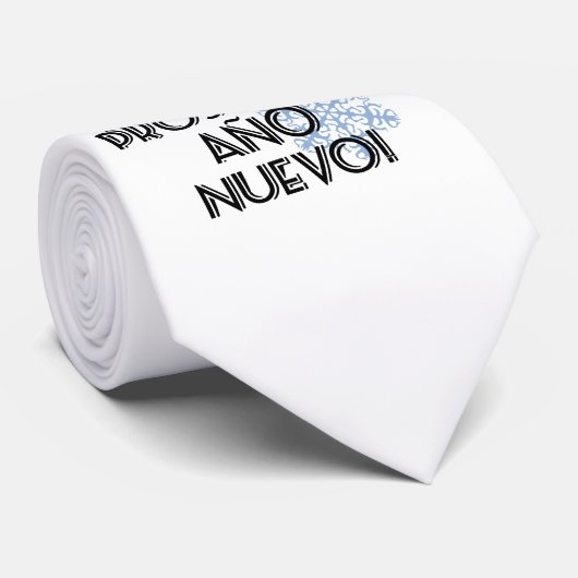 Feliz Navidad Y Prospero Ano Nuevo Stropdas (Opgerold)