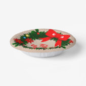 Feliz Navidad zet vrolijke kerstkrans boog, Papieren Kommen (Gebogen)