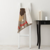 Feliz Navidad, Zwarte Vrouw, Santa Hoed, Bubblegum Sherpa Deken (In situ)