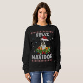 Feliz Navidog Boston Terrier Dog Ugly Sweater Chri (Voorkant volledig)