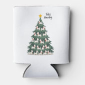 Feliz Navidog Christmas Dog T-Shirt, Funny Cute Xm Blikjeskoeler (Voorkant)