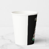 Feliz Navidog Christmas Dog T-Shirt, Funny Cute Xm Papieren Bekers (Rechts)